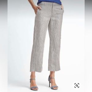 Banana Republic Logan fit cropped pants-blue stripe Size 2